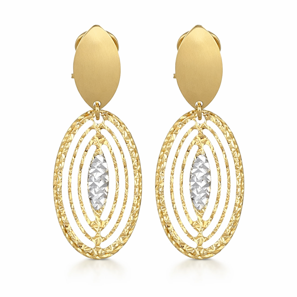 Orecchini - 18 carati Oro giallo, Oro bianco