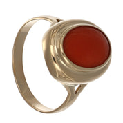 Anello - 18 carati Oro giallo Corallo