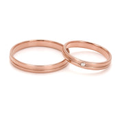 Anello - 18 carati Oro giallo - 0.01ct. tw. Diamante (Naturale)