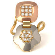 Anello - 18 carati Oro giallo, Oro rosa, Oro bianco - 0.30ct. tw. Diamante (Naturale)