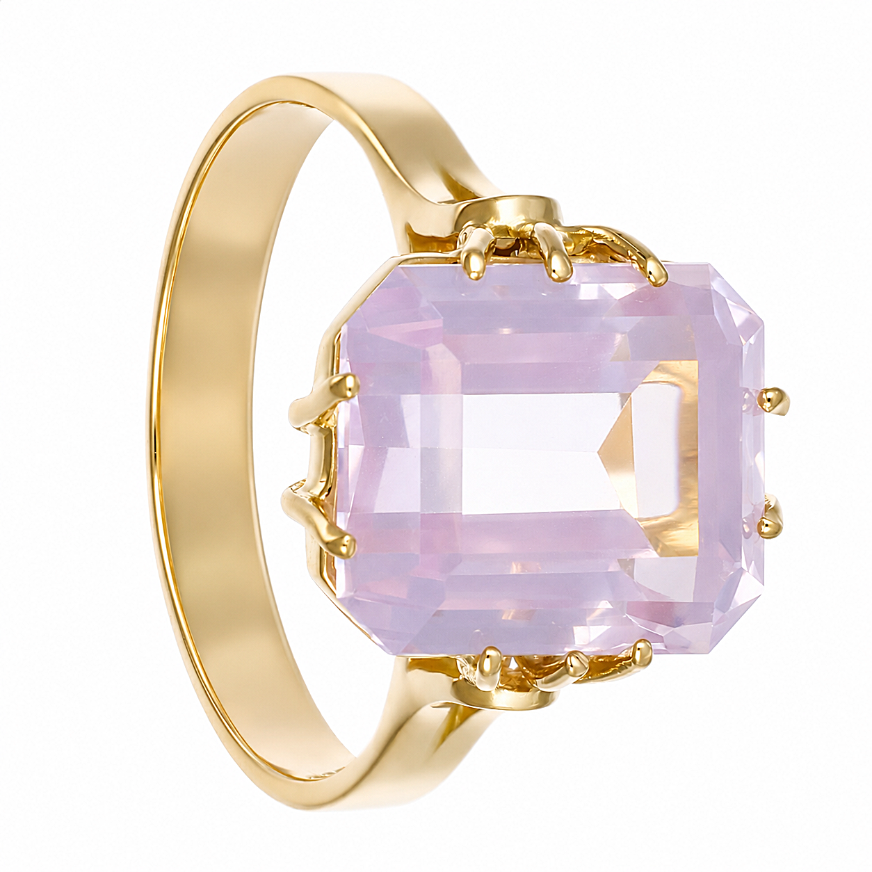 Anello - 18 carati Oro giallo - 5.00ct. tw. Quarzo - Made in Italy - Handmade