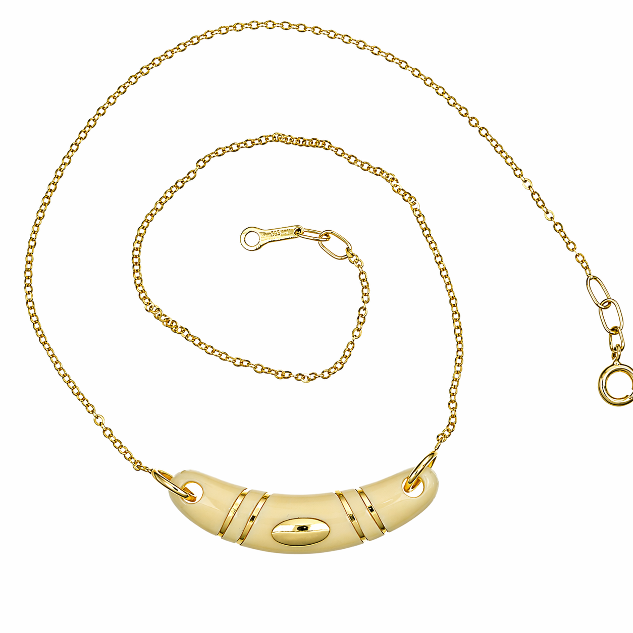 Collana con ciondolo - 18 carati Oro giallo - Made in Italy - Handmade
