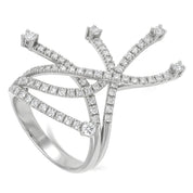 Anello - 18 carati Oro bianco - 1.10ct. tw. Diamante (Naturale)