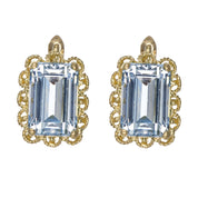 Orecchini - 18 carati Oro giallo - 7.40ct. tw. Acquamarina