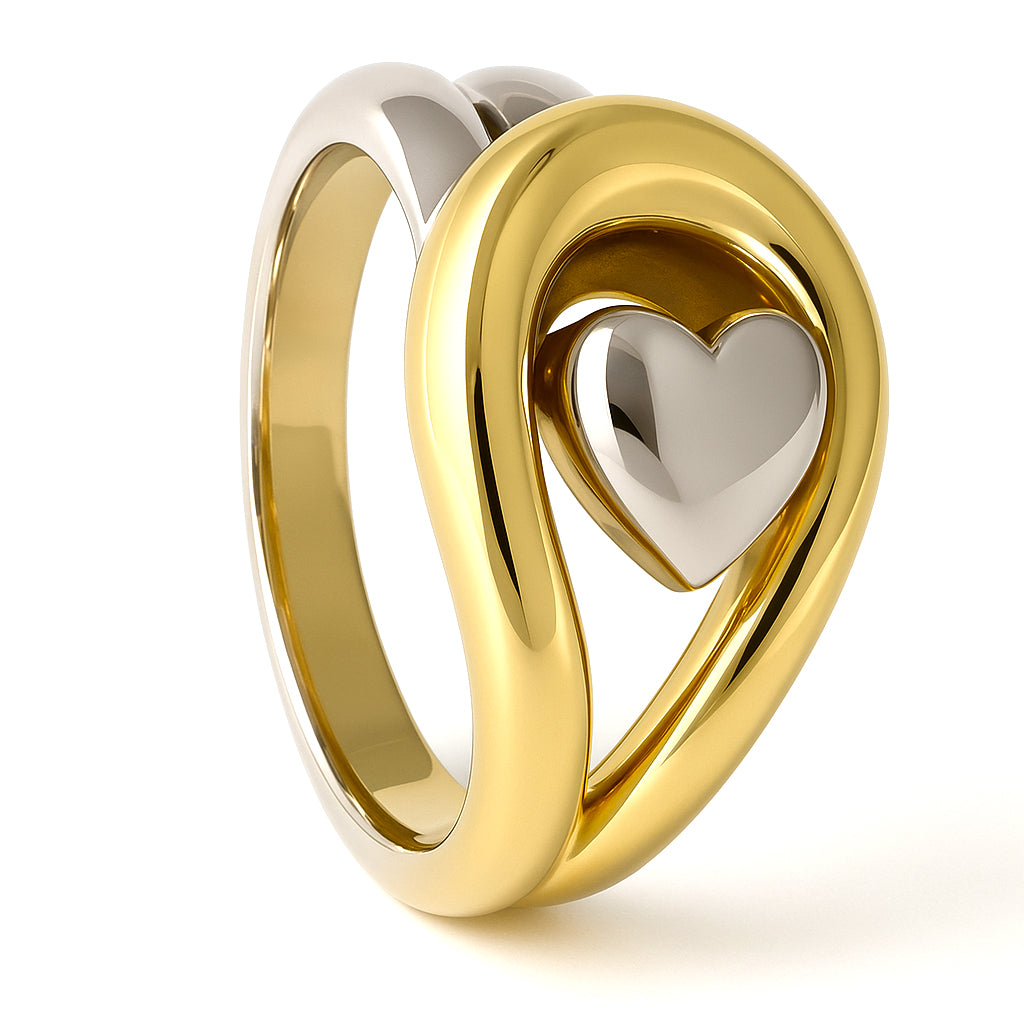 Anello - 18 carati Oro bianco, Oro giallo