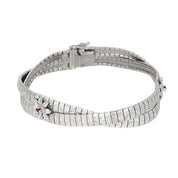 Bracciale in Argento con n 2 Tormaline da 0,06 Ct tot