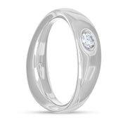 Anello - 18 carati Oro bianco - 0.09ct. tw. Diamante (Naturale)