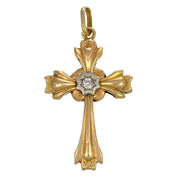 Ciondolo - 18 carati Oro bianco, Oro giallo - 0.10ct. tw. Diamante (Naturale)