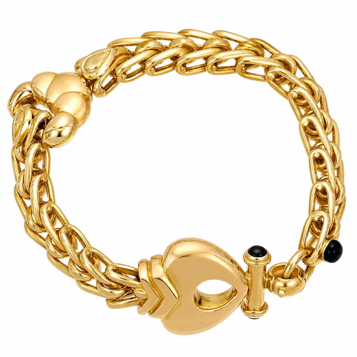 Bracciale - 18 carati Oro giallo - 0.45ct. tw. Zaffiro - Made in Italy -Handmade