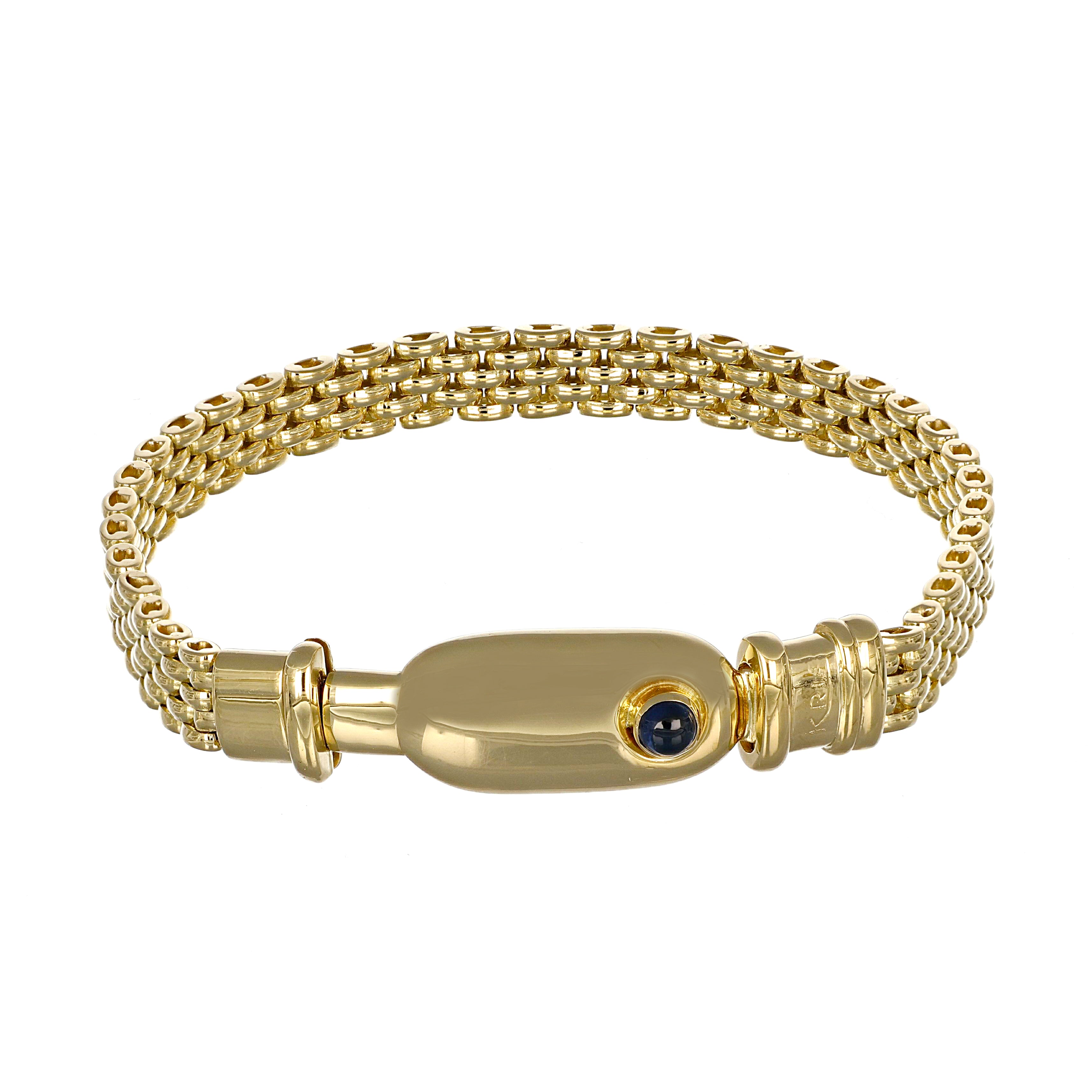 Bracciale - 18 carati Oro giallo - 0.17ct. tw. Zaffiro