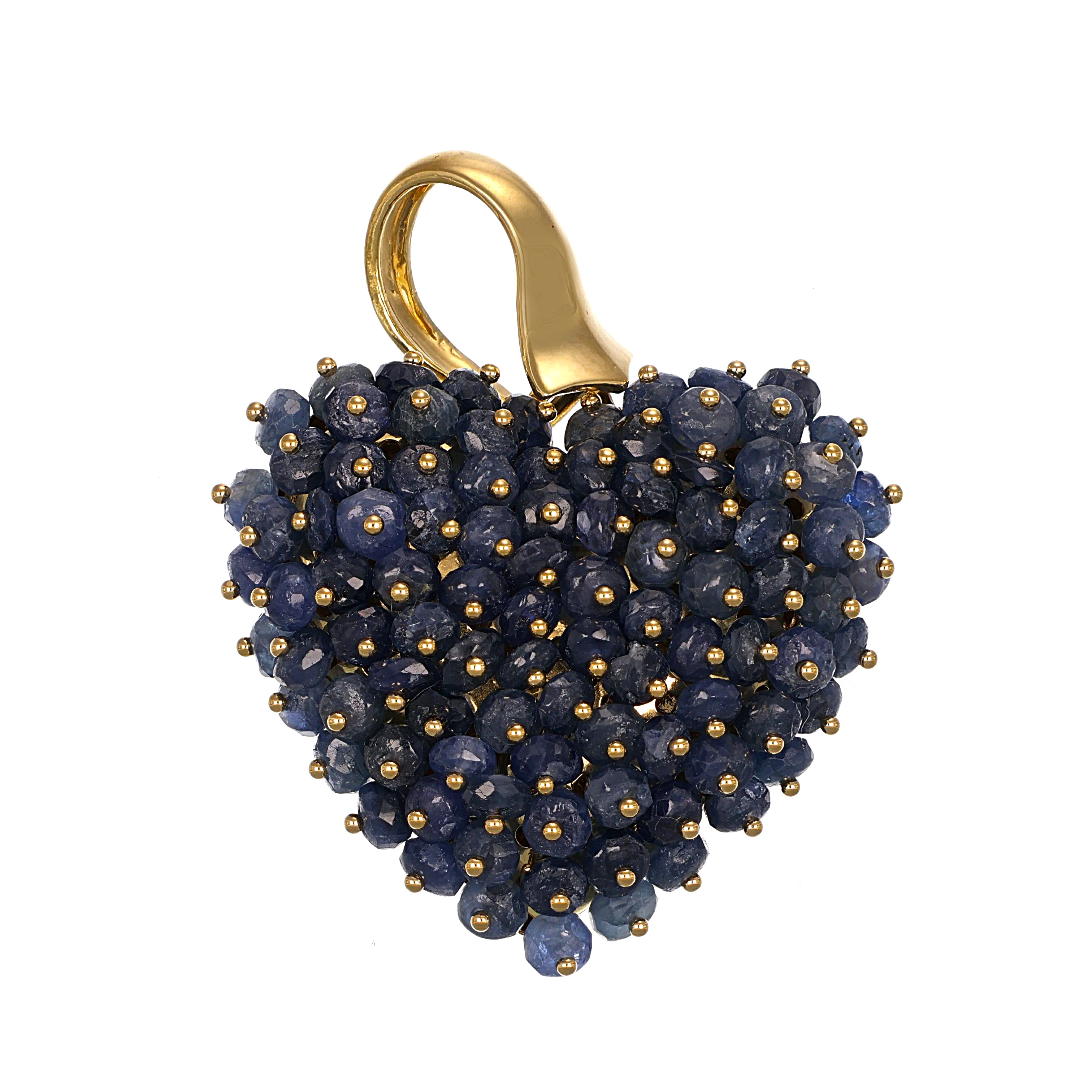 Ciondolo - 18 carati Oro giallo - 11.00ct. tw. Zaffiro