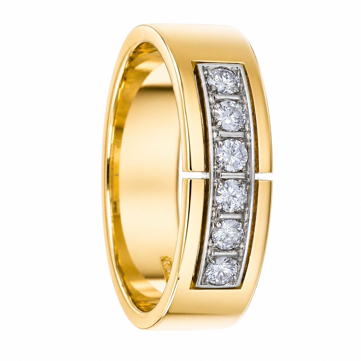Anello - 18 carati Oro bianco, Oro giallo - 0.30ct. tw. Diamante (Naturale) - Made in Italy - Handmade