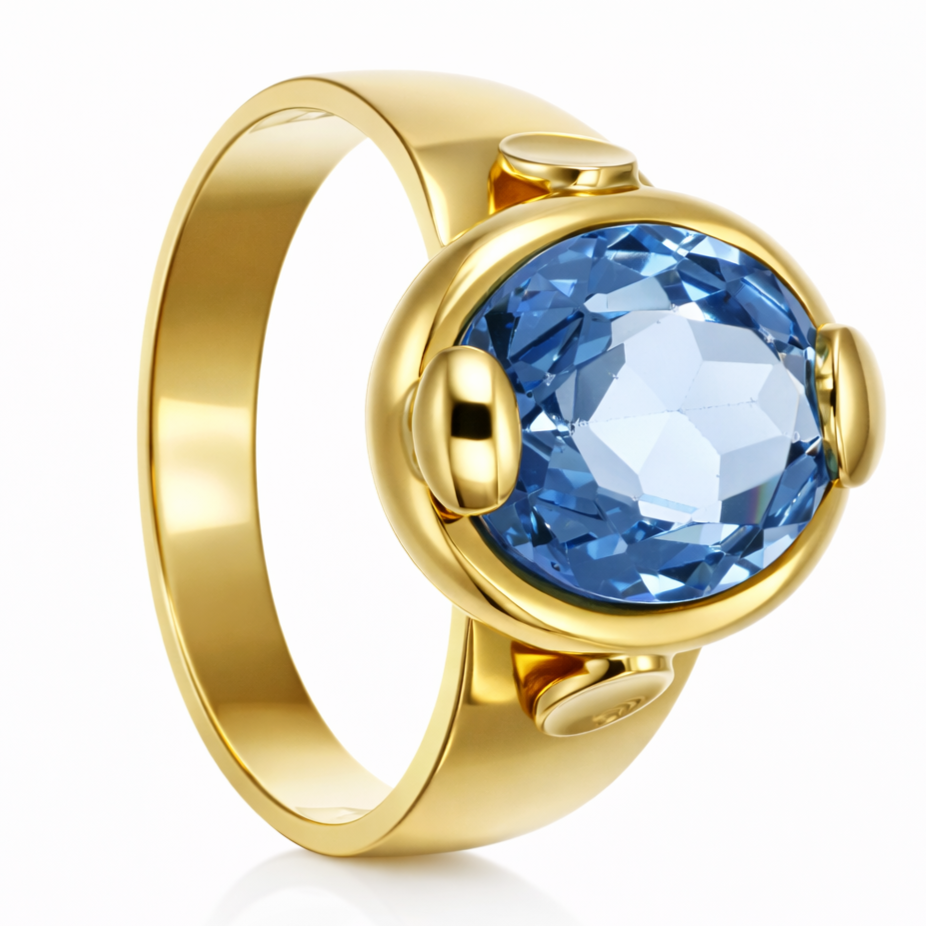 Anello - 18 carati Oro giallo - 2.70ct. tw. Topazio