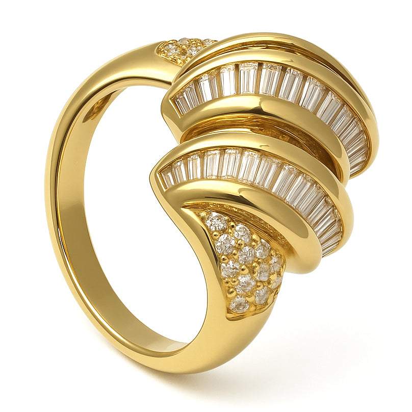 Anello - 18 carati Oro giallo - 2.62ct. tw. Diamante (Naturale) - Diamante