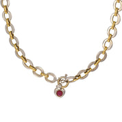 Collana con ciondolo - 18 carati Oro bianco, Oro giallo - 0.50ct. tw. Rubino