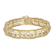 Bracciale - 18 carati Oro giallo - 0.81ct. tw. Rubino