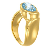 Anello - 18 carati Oro giallo - 2.00ct. tw. Acquamarina