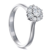 Anello - 18 carati Oro bianco - 0.22ct. tw. Diamante (Naturale)