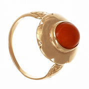 Anello - 18 carati Oro giallo Corallo
