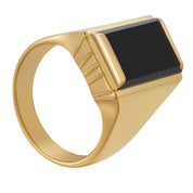 Anello - 18 carati Oro giallo - 15.00ct. tw. Onice