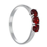 Anello - 18 carati Oro bianco - 0.75ct. tw. Rubino