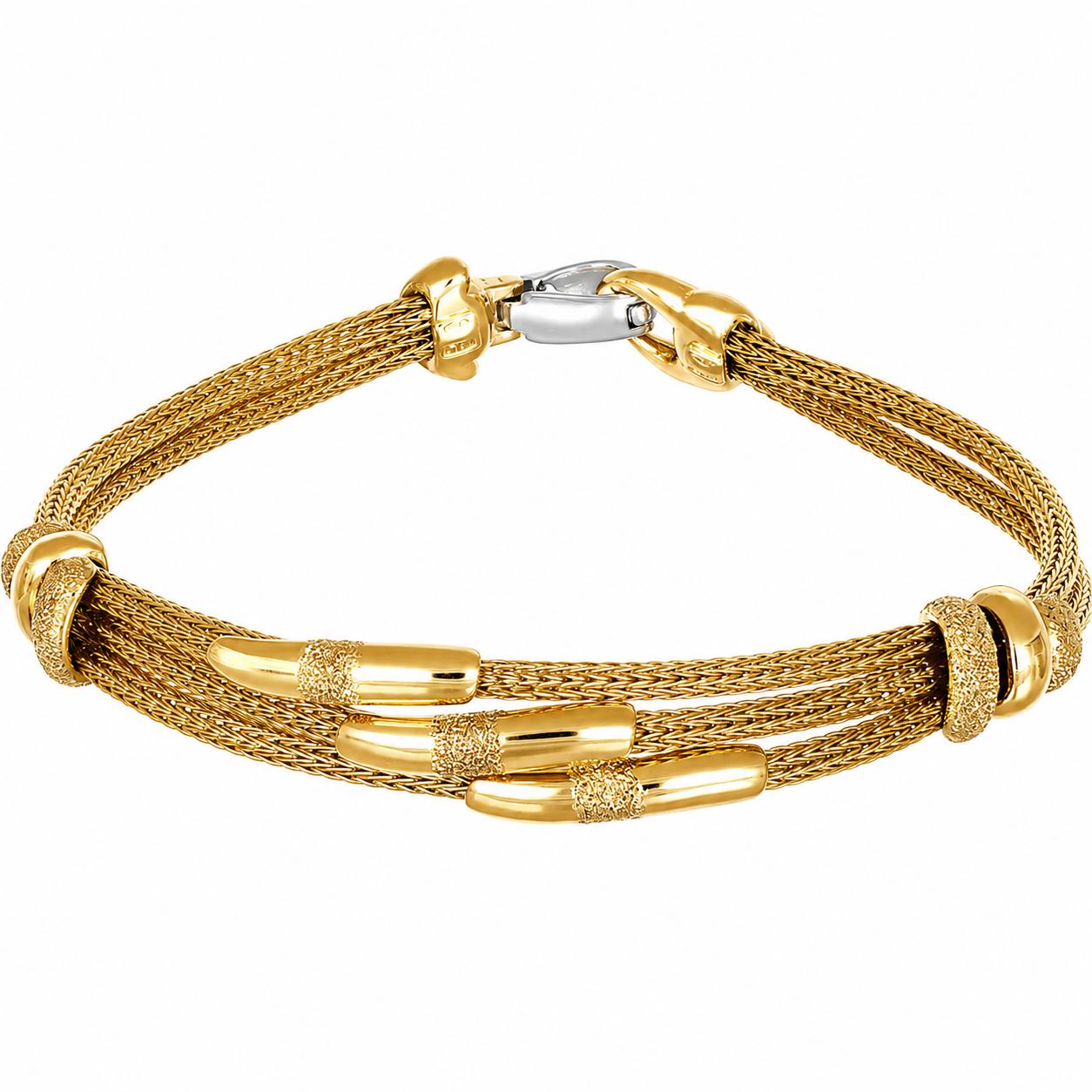 Bracciale - 18 carati Oro giallo, Oro bianco - Handmade - Made in Italy