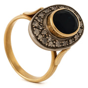 14 carati  Oro giallo, Argento 925 - Anello- Zaffiro -Diamanti