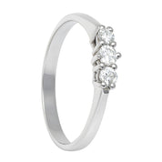 Anello - 18 carati Oro bianco - 0.12ct. tw. Diamante (Naturale)