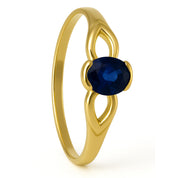 Anello - 18 carati Oro giallo - 0.40ct. tw. Zaffiro