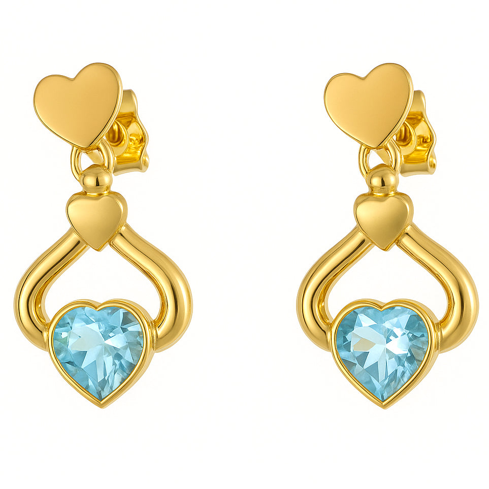 Orecchini - 18 carati Oro giallo - 1.50ct. tw. Topazio