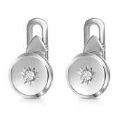 Gemelli - 18 carati Oro bianco - 0.08ct. tw. Diamante (Naturale)