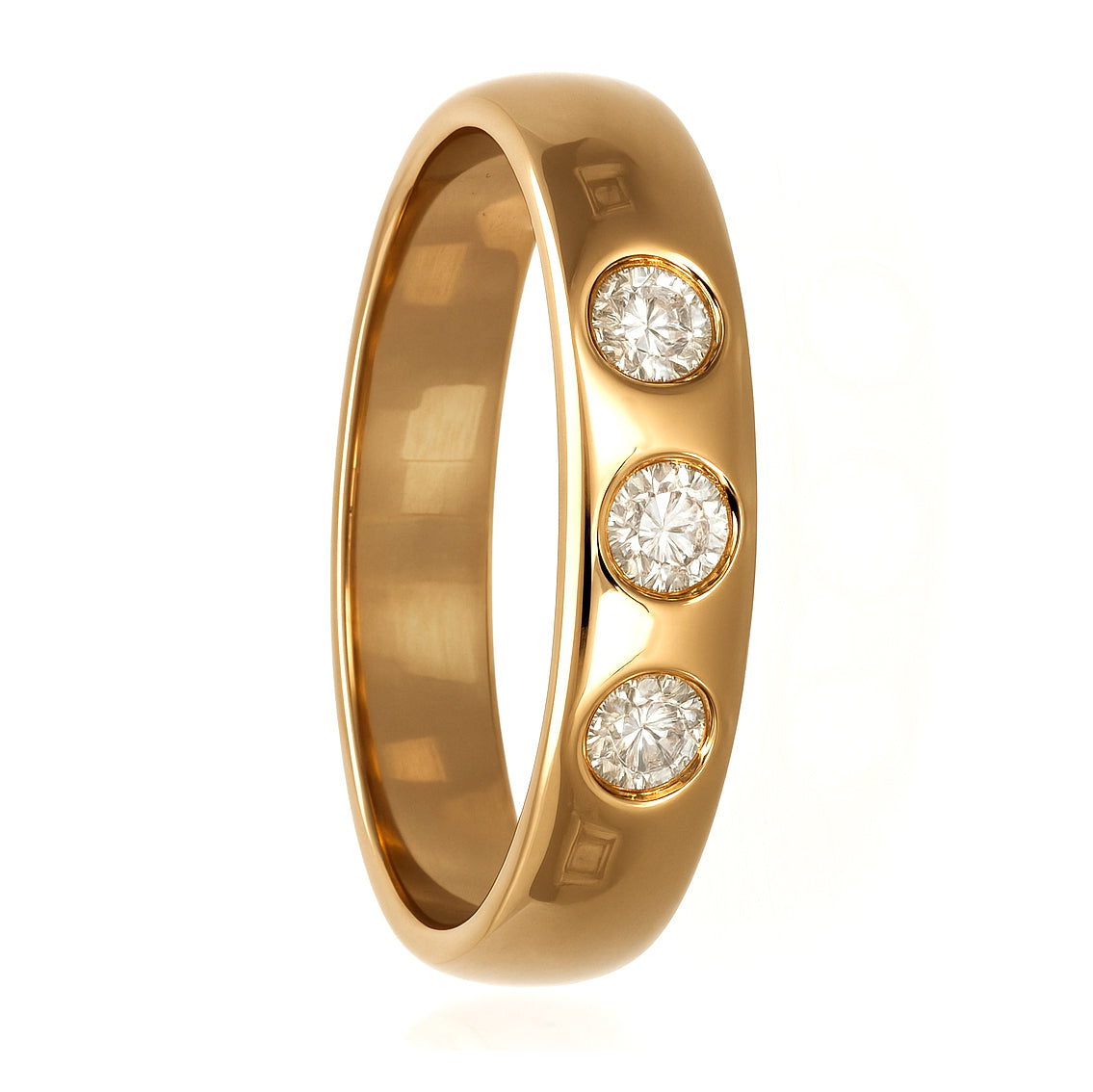 Anello - 18 carati Oro giallo - 0.18ct. tw. Diamante (Naturale)