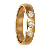 Anello - 18 carati Oro giallo - 0.18ct. tw. Diamante (Naturale)