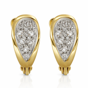 Orecchini - 18 carati Oro giallo, Oro bianco - 0.18ct. tw. Diamante (Naturale)