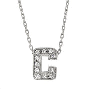 Collana con ciondolo - 18 carati Oro bianco - 0.12ct. tw. Diamante (Naturale)