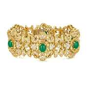 Bracciale - 18 carati Oro giallo - 7.50ct. tw. Giada - Diamante