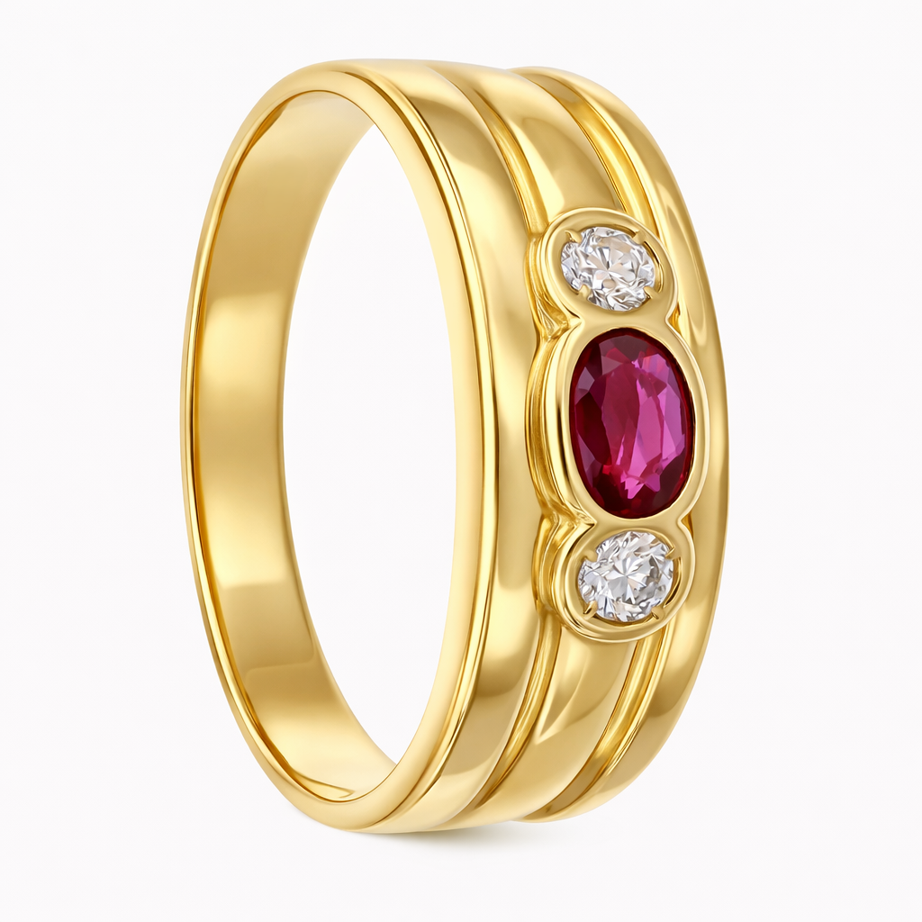Anello da donna in oro giallo 18 carati