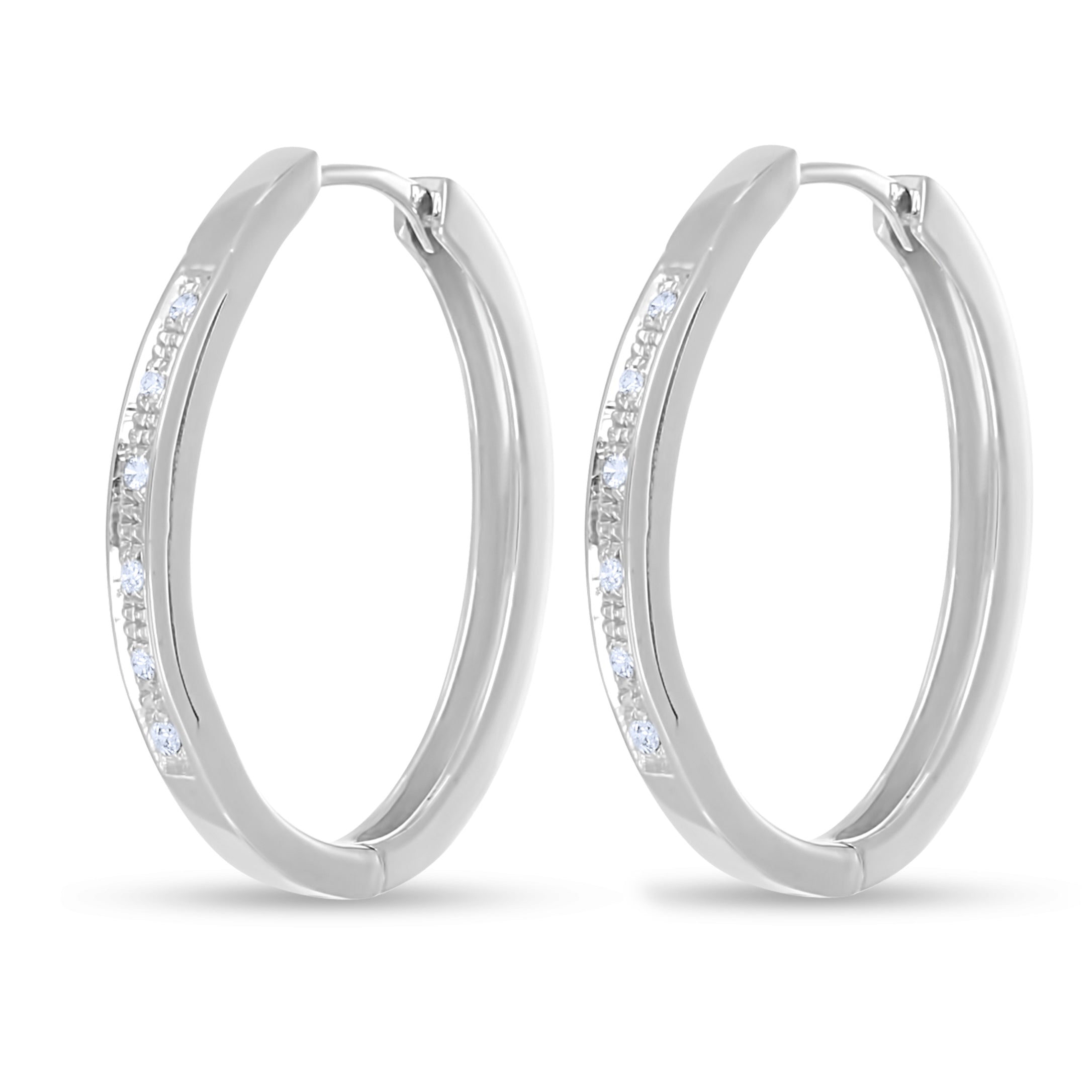 Orecchini - 18 carati Oro bianco - 0.28ct. tw. Diamante (Naturale)