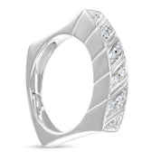 Anello - 18 carati Oro bianco - 0.15ct. tw. Diamante (Naturale)