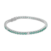 Bracciale - 18 carati Oro bianco - 0.50ct. tw. Diamante (Naturale) - Smeraldo