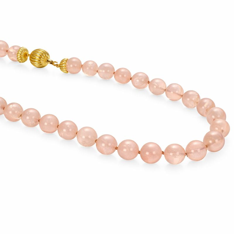 Collana - 18 carati Oro giallo, Quarzo rosa