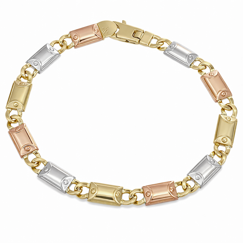 Bracciale Oro Giallo Oro Bianco Oro Rosa 18 carati