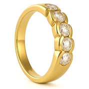 Anello - 18 carati Oro giallo - 0.85ct. tw. Diamante (Naturale)