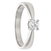 Anello - 18 carati Oro bianco - 0.25ct. tw. Diamante (Naturale)