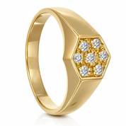 Anello - 18 carati Oro giallo - 0.21ct. tw. Diamante (Naturale)
