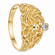 Anello - 18 carati Oro giallo - 0.15ct. tw. Diamante (Naturale) - Made in Italy - Handmade