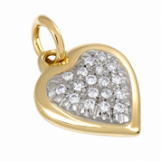 Ciondolo - 18 carati Oro giallo, Oro bianco - 0.20ct. tw. Diamante (Naturale) - Made in Italy - Handmade
