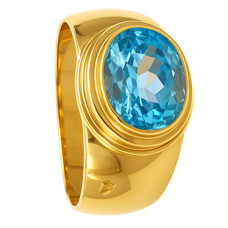 Anello - 18 carati Oro giallo - 2.25ct. tw. Topazio