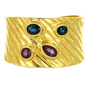 Anello - 18 carati Oro giallo - 0.44ct. tw. Zaffiro - Rubino