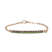 Bracciale - 18 carati Oro rosa - 0.36ct. tw. Smeraldo - Diamante
